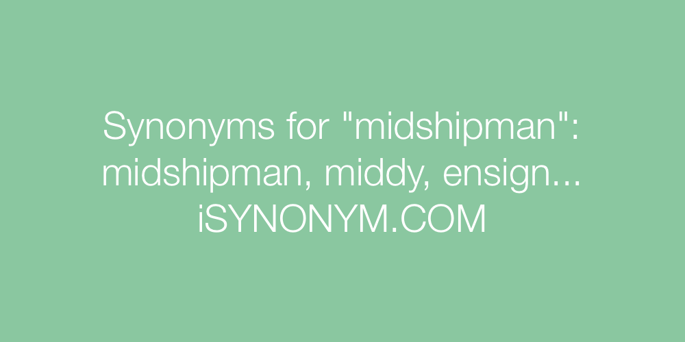 Synonyms midshipman