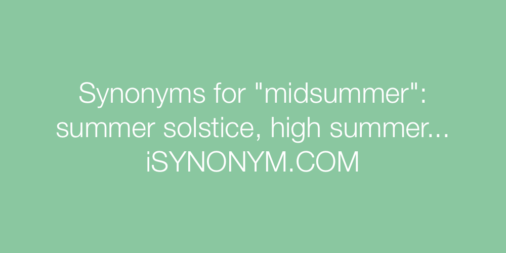 Synonyms midsummer