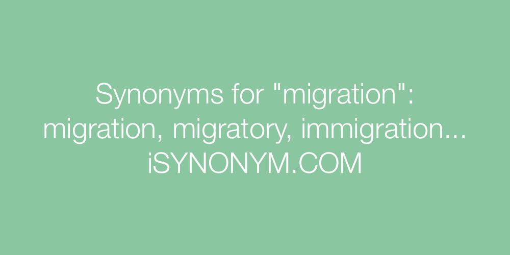 Synonyms migration