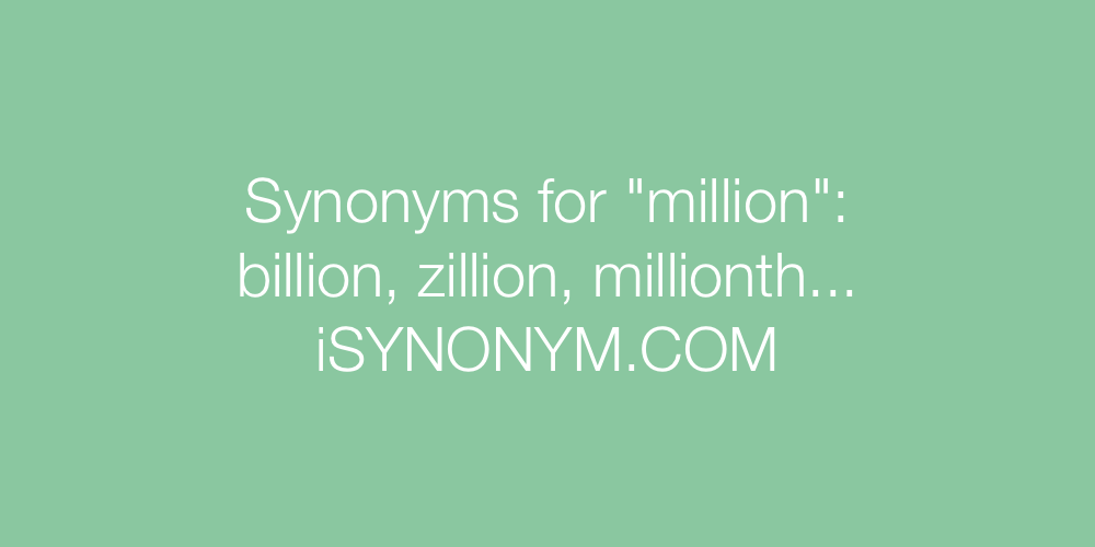 Synonyms million
