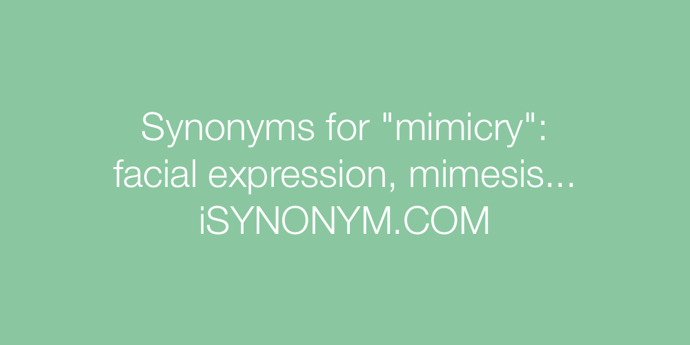 Synonyms mimicry