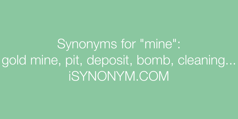 Synonyms mine