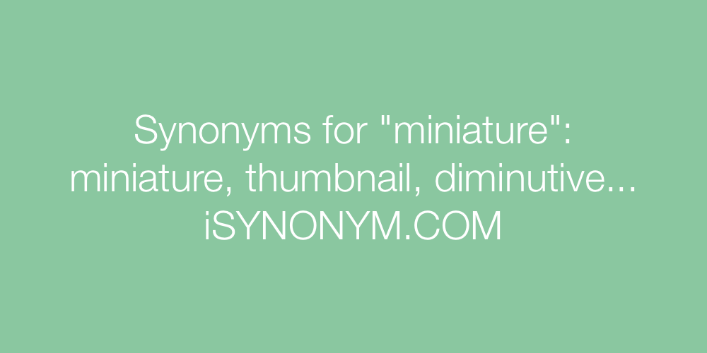 Synonyms miniature