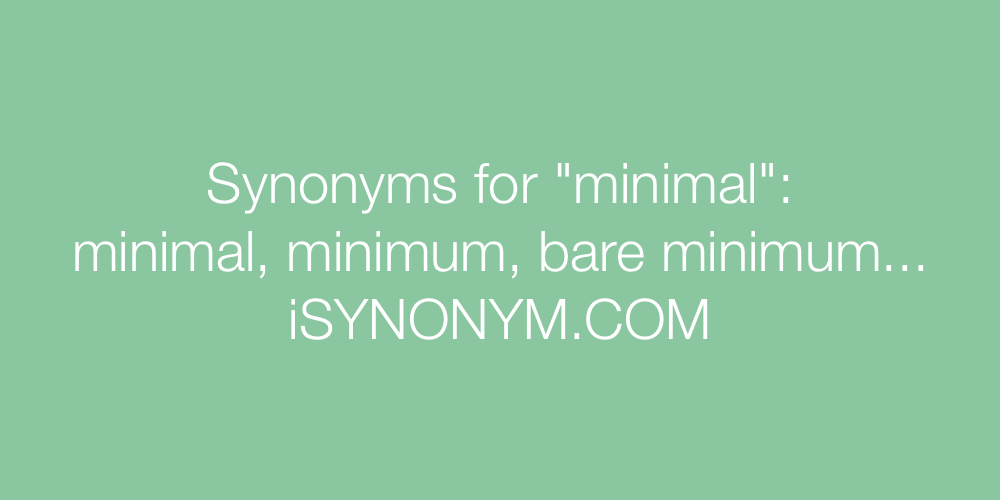 Synonyms minimal