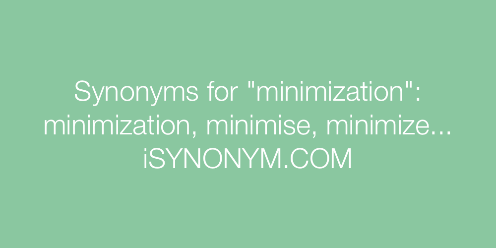Synonyms minimization