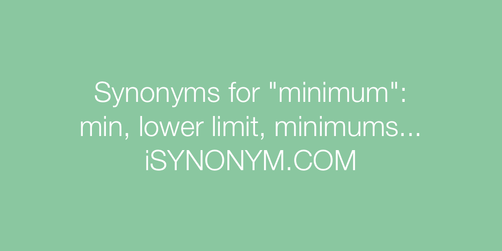 Synonyms minimum