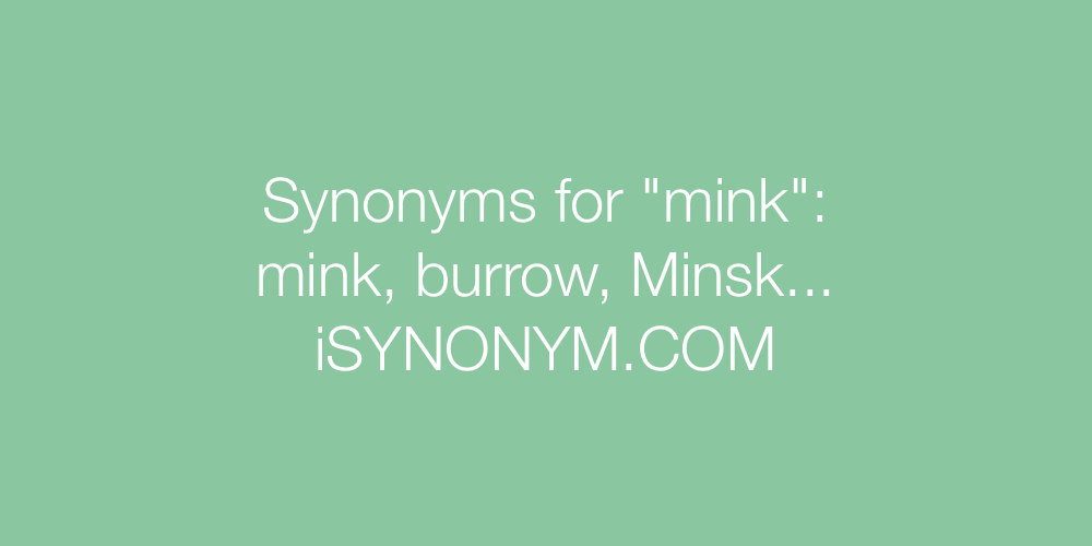Synonyms mink