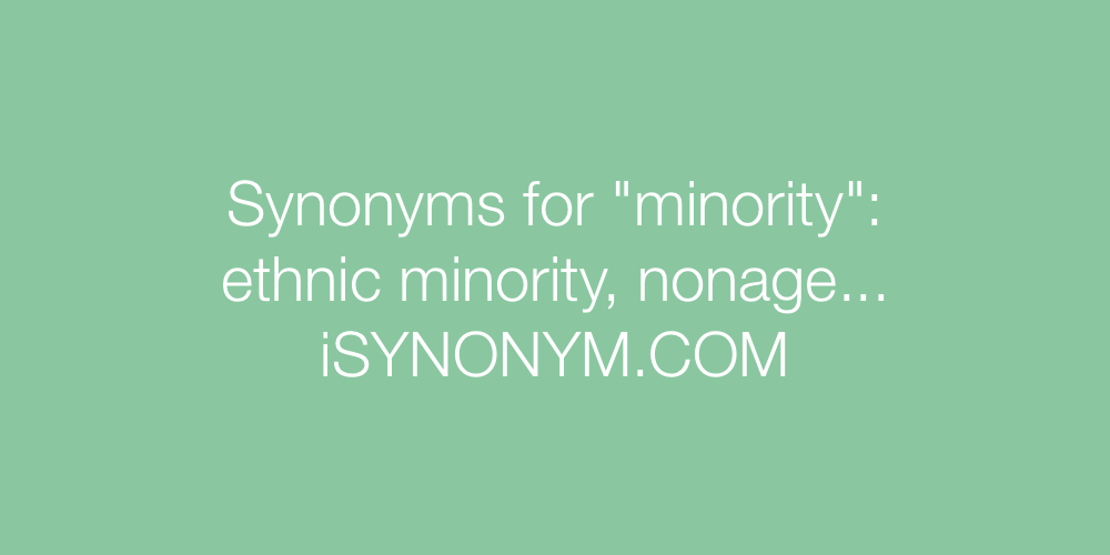 Synonyms minority