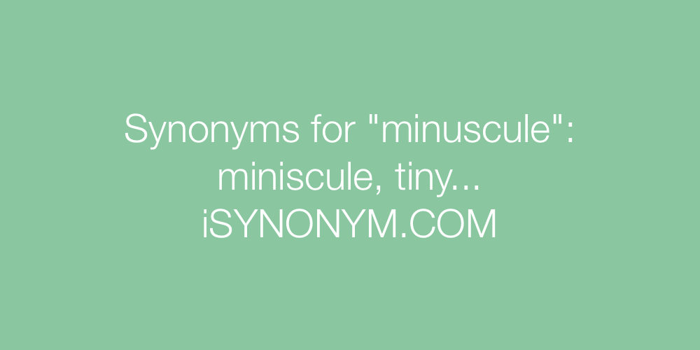 Synonyms minuscule