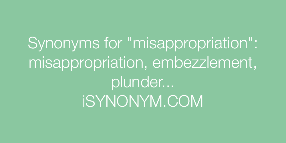 Synonyms misappropriation