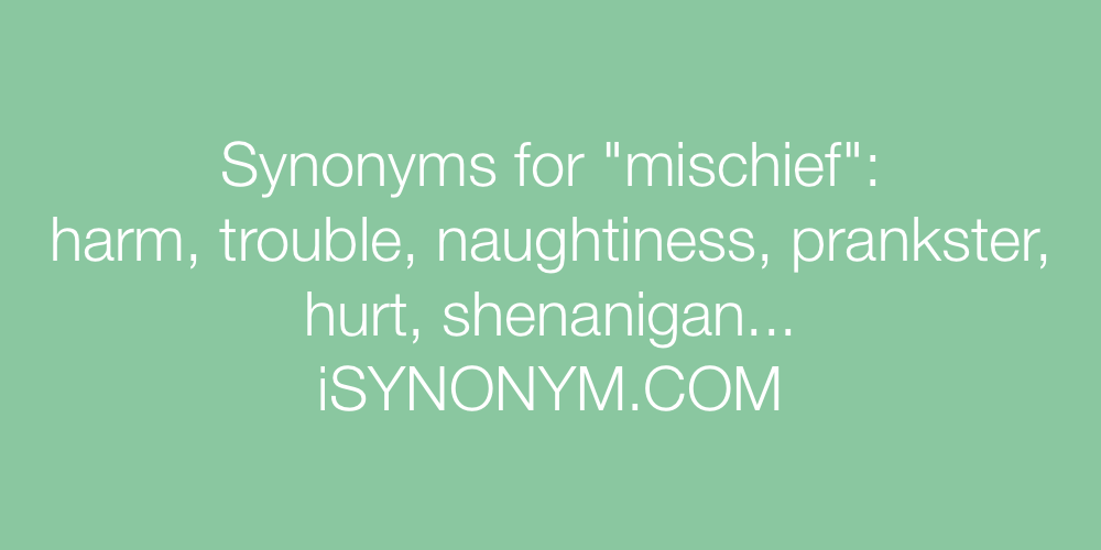 Synonyms mischief