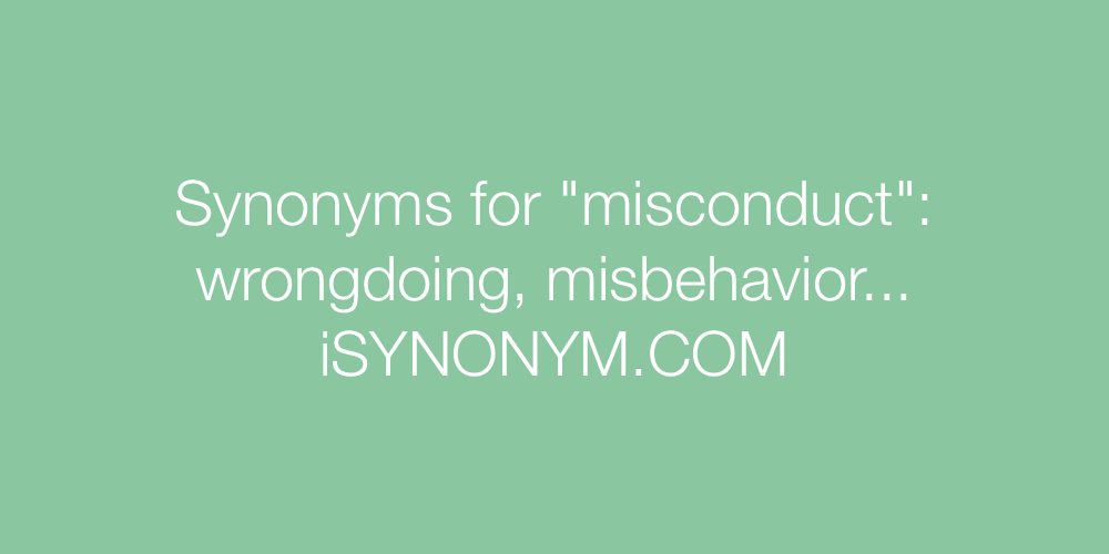 Synonyms misconduct