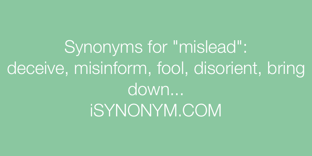 Synonyms mislead