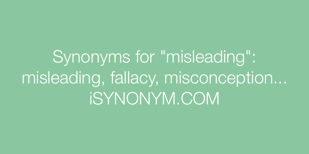 Synonyms misleading