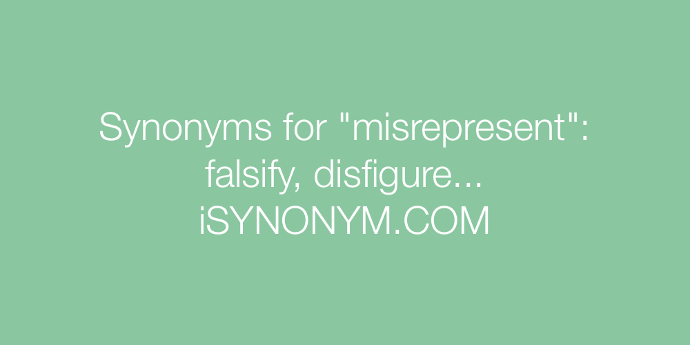 Synonyms misrepresent