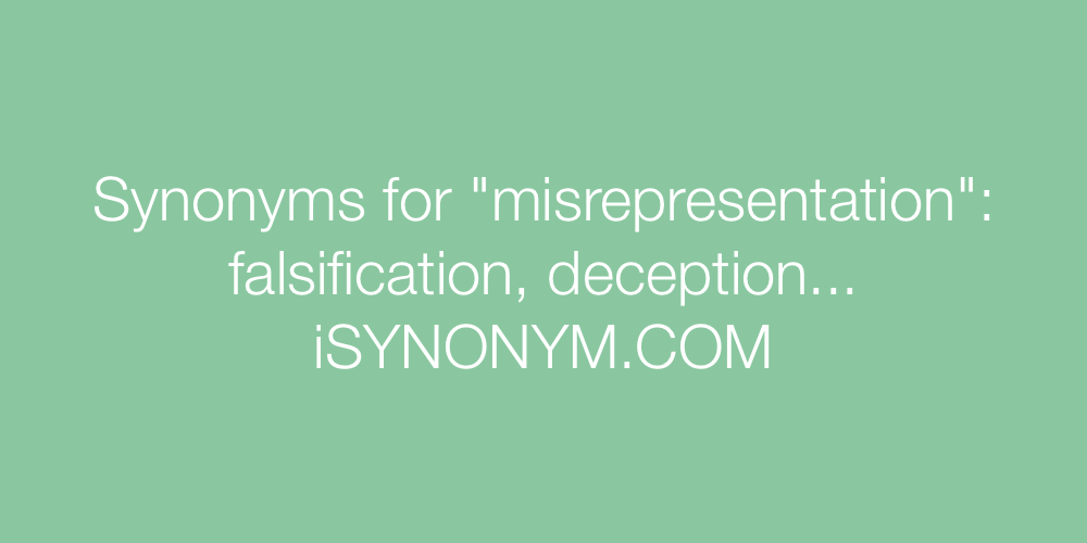 Synonyms misrepresentation