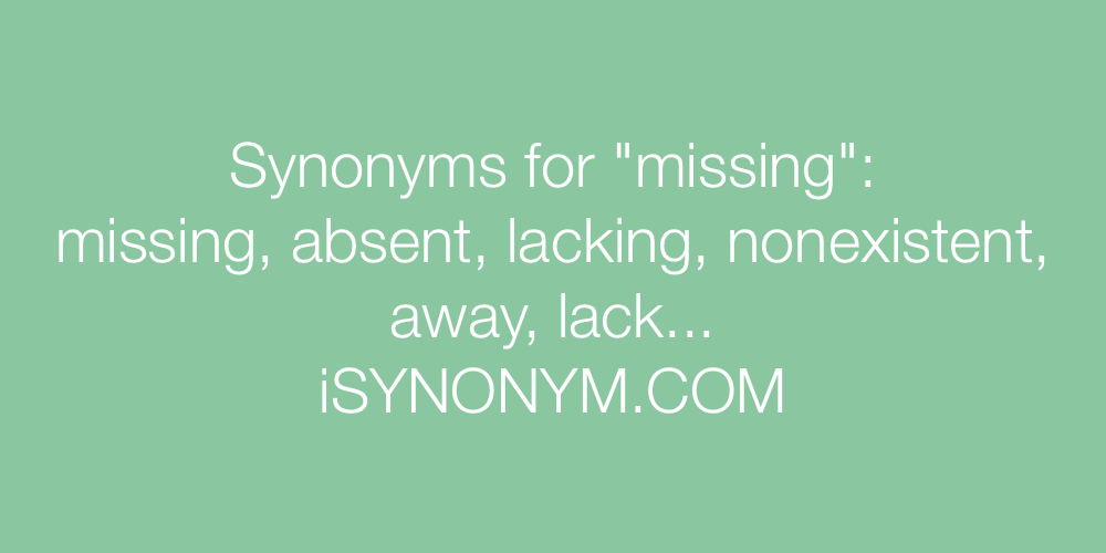 Synonyms missing