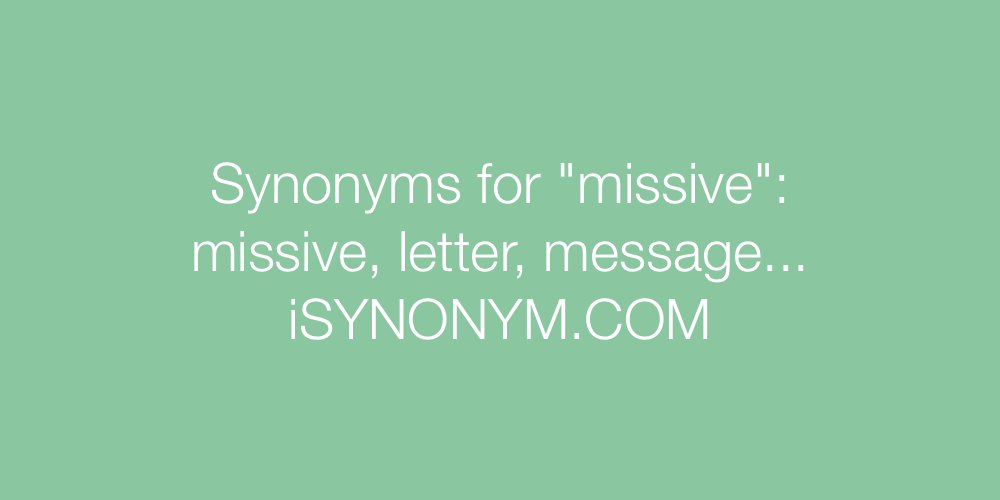 Synonyms missive