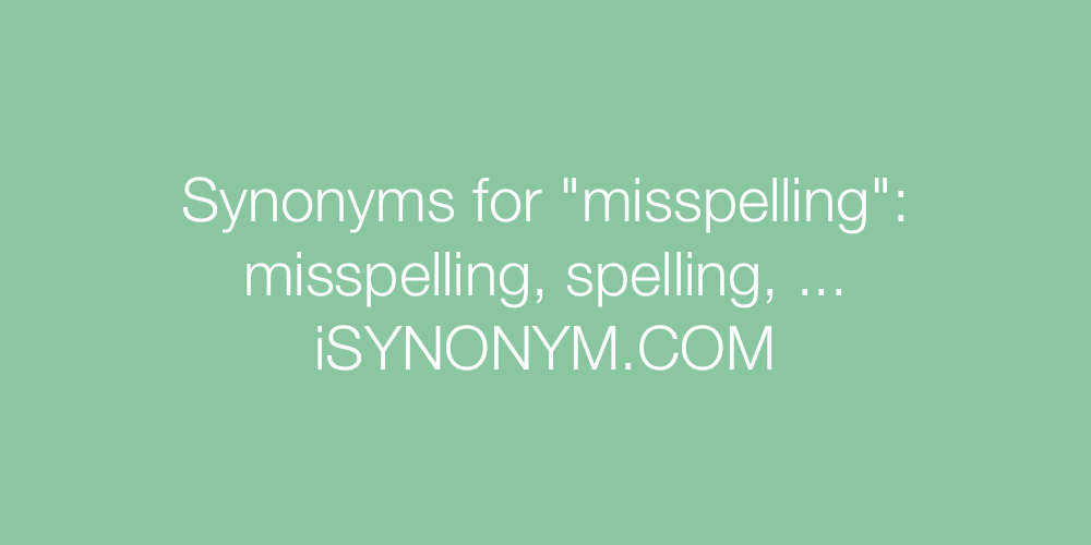 Synonyms misspelling