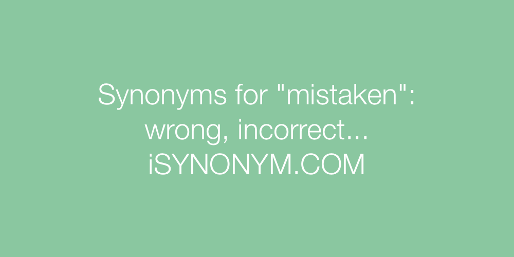 Synonyms mistaken