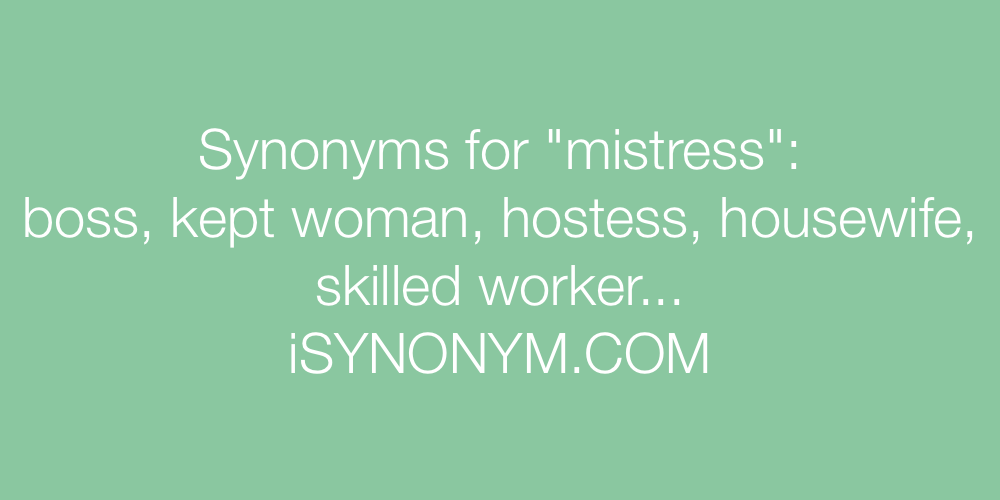 Synonyms mistress