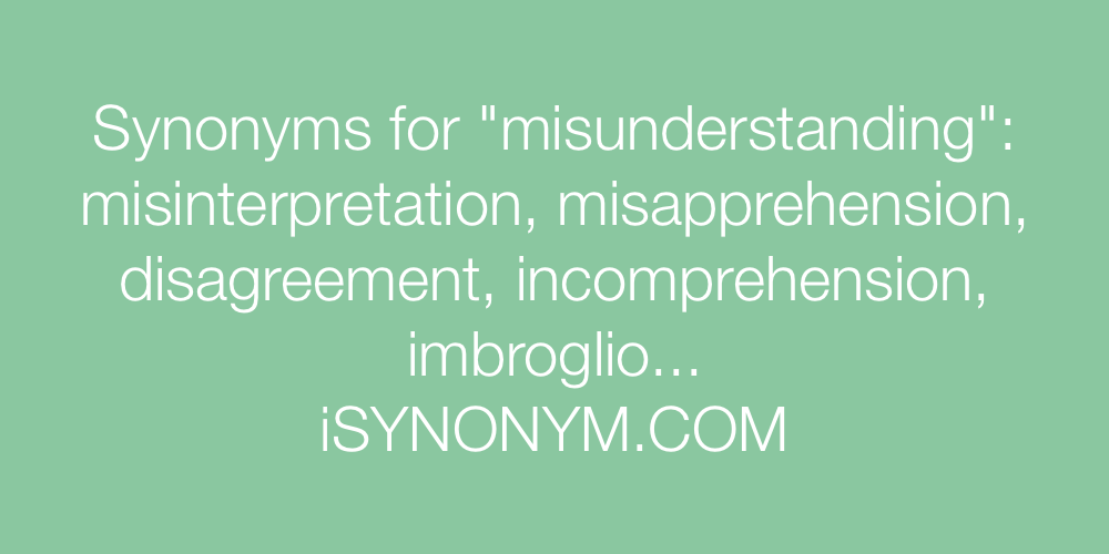 Synonyms misunderstanding