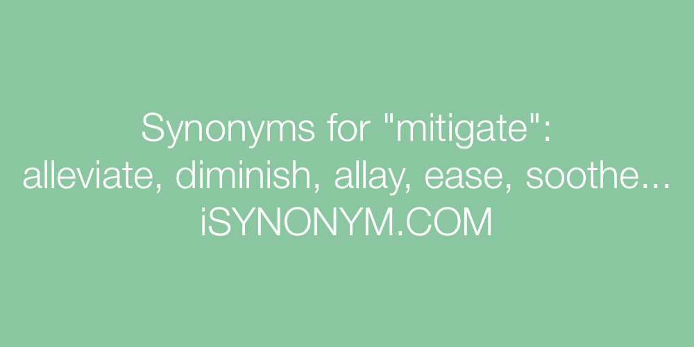 Synonyms mitigate