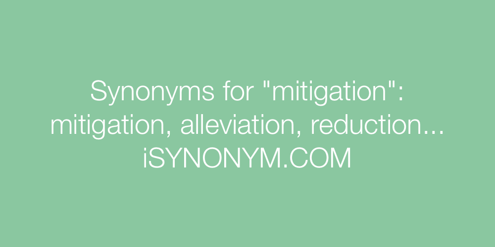 Synonyms mitigation