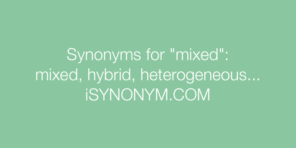 Synonyms mixed