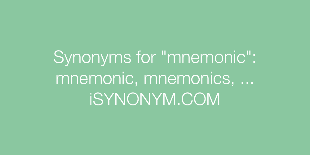 Synonyms mnemonic