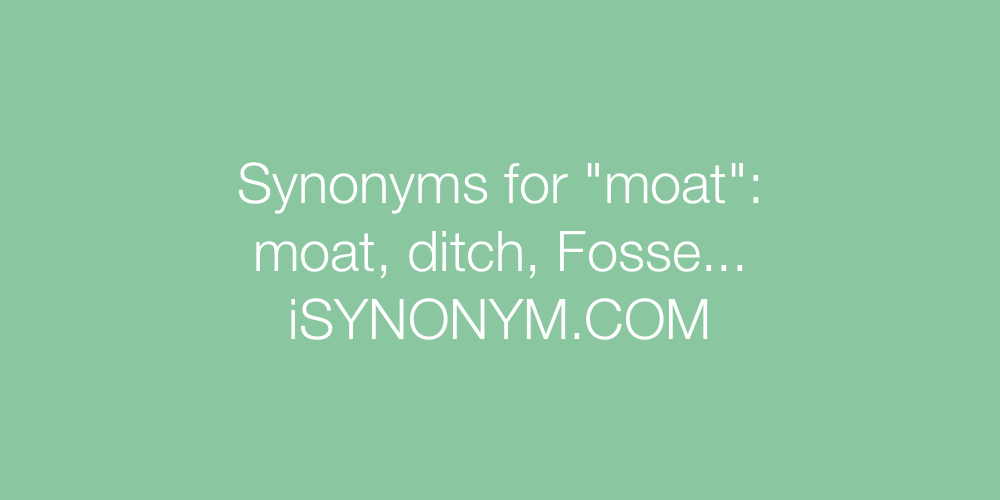 Synonyms moat