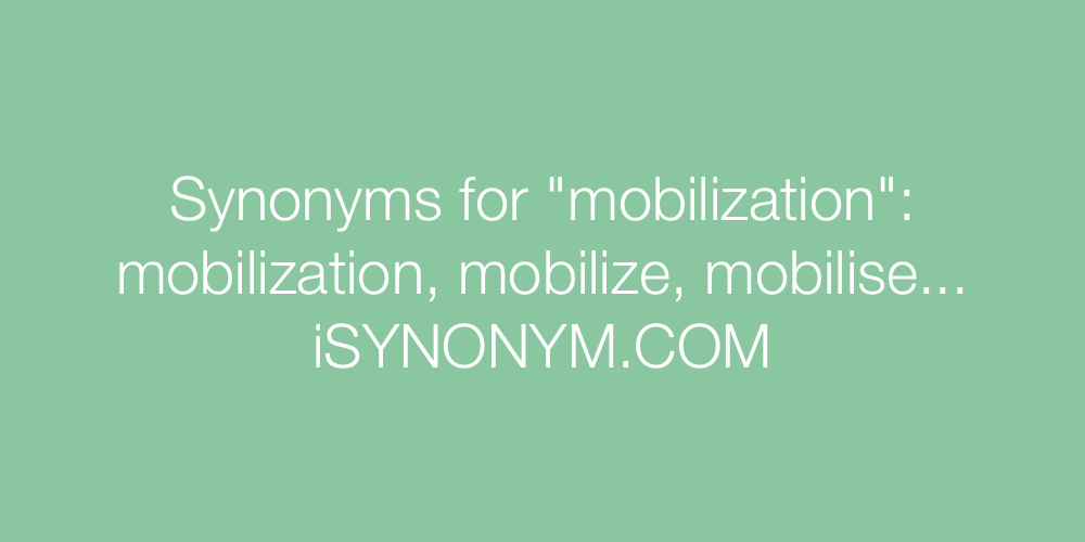Synonyms mobilization