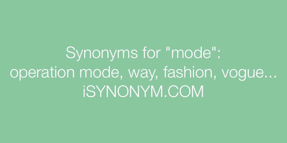 Synonyms mode