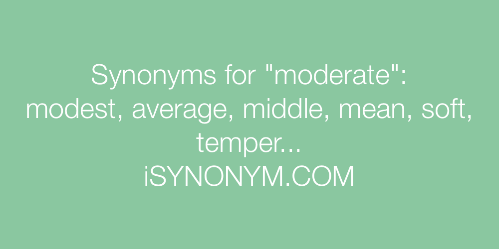 Synonyms moderate
