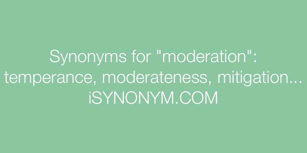 Synonyms moderation