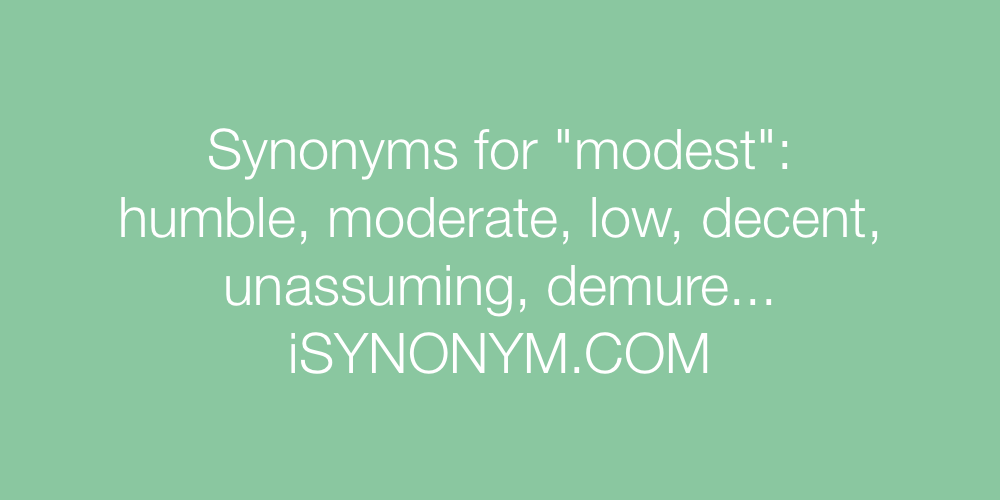Synonyms modest