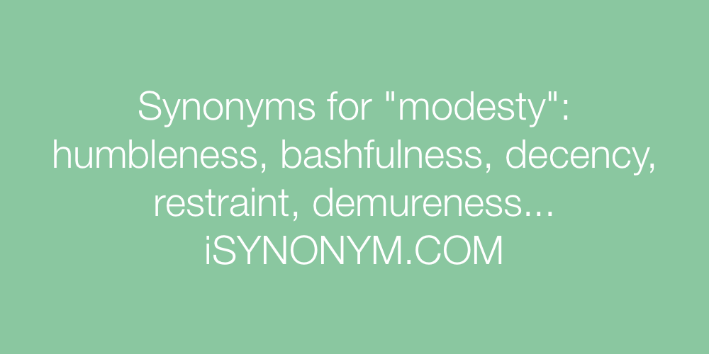 Synonyms modesty