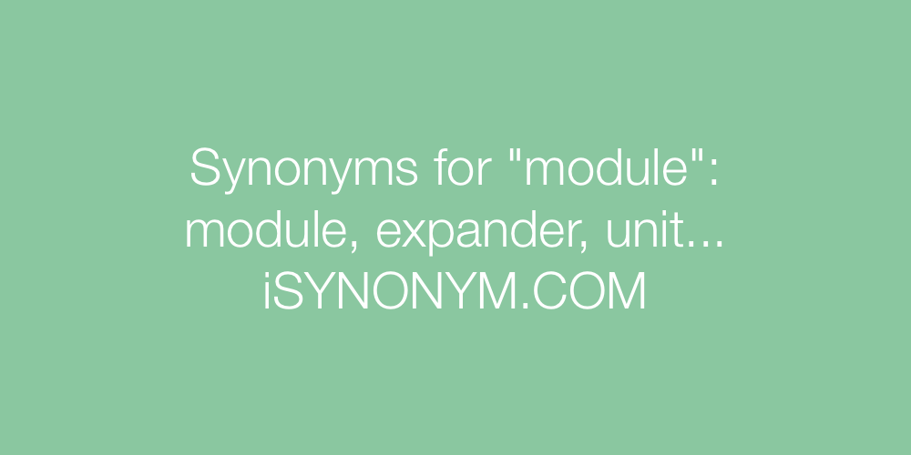 Synonyms module