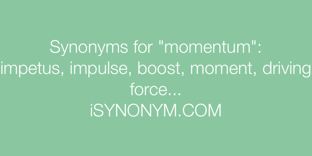 Synonyms momentum