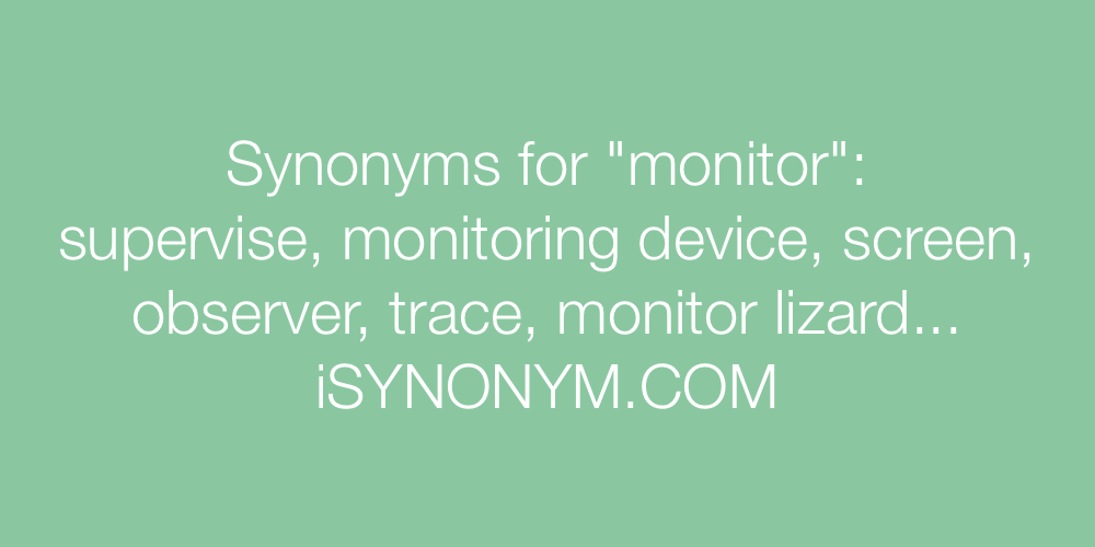 Synonyms monitor