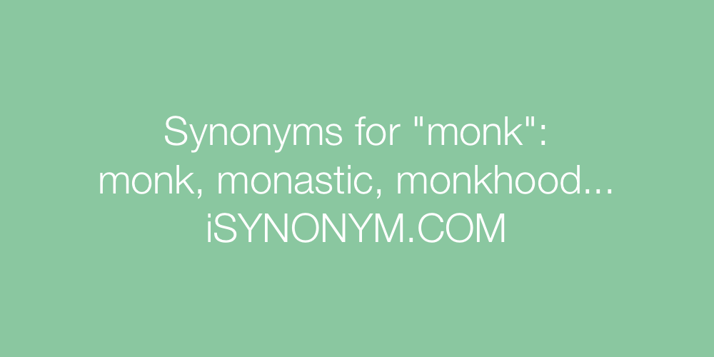 Synonyms monk