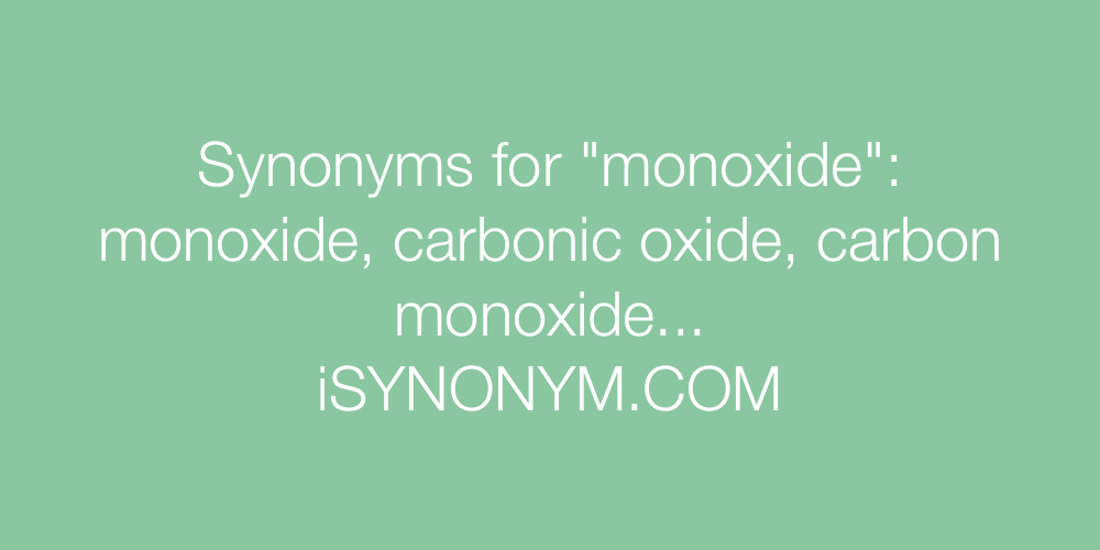 Synonyms monoxide