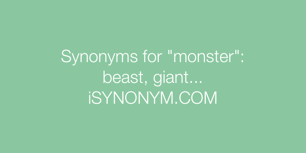 Synonyms monster
