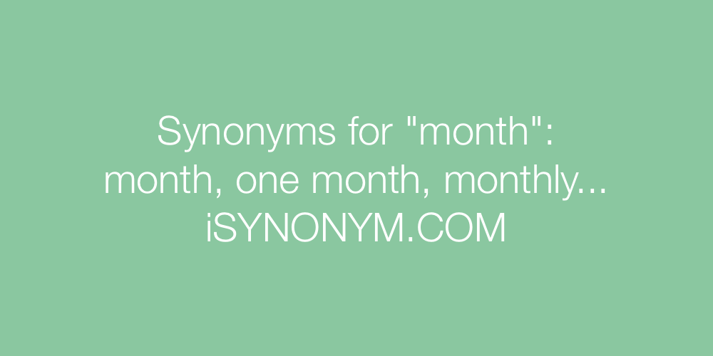 Synonyms month