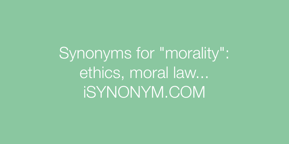 Synonyms morality