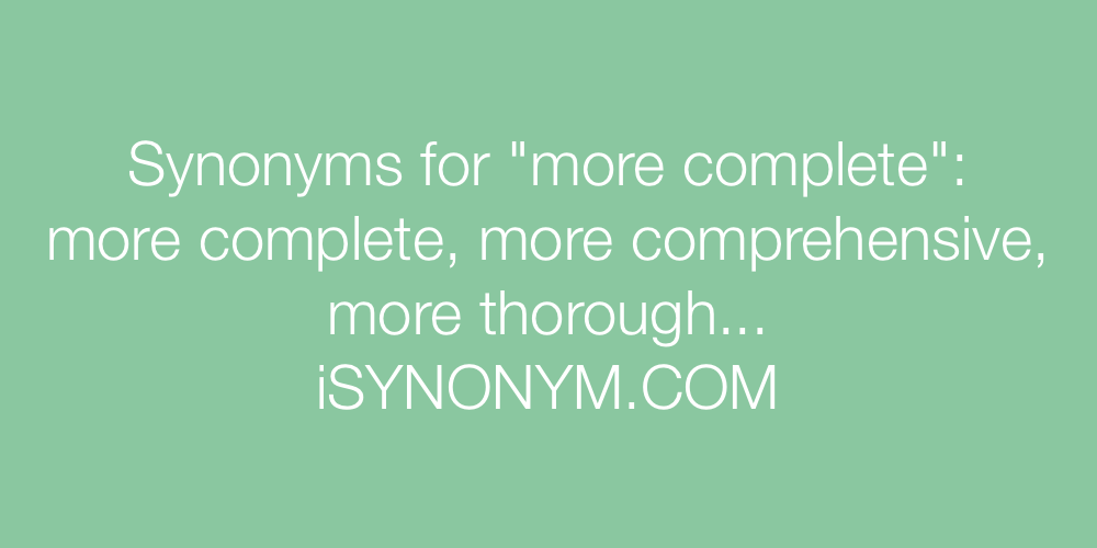 Synonyms more complete