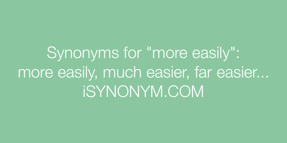 Synonyms more easily