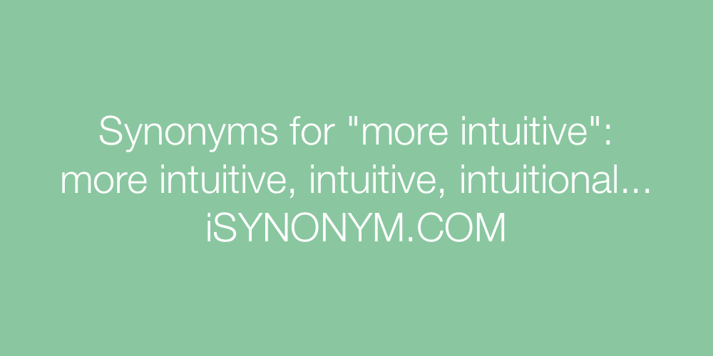 Synonyms more intuitive