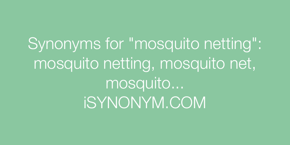 Synonyms mosquito netting