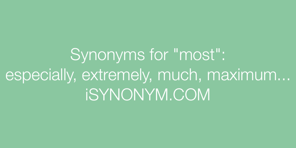 Synonyms most